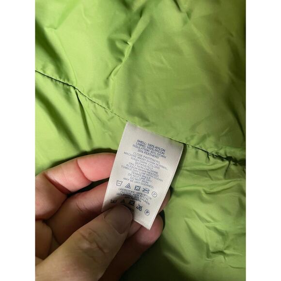 Lands End Women's Green Quilted Puffer Down Vest Coat Jacket Size Medium 10-12 - Picture 4 of 5